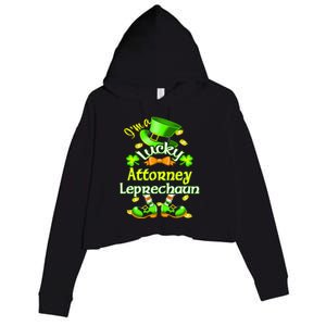 I'm A Lucky Attorney St Patrick's Leprechaun Costume Gift Crop Fleece Hoodie