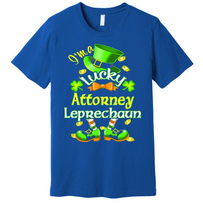 I'm A Lucky Attorney St Patrick's Leprechaun Costume Gift Premium T-Shirt