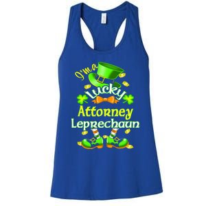 I'm A Lucky Attorney St Patrick's Leprechaun Costume Gift Women's Racerback Tank