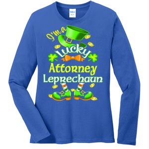 I'm A Lucky Attorney St Patrick's Leprechaun Costume Gift Ladies Long Sleeve Shirt