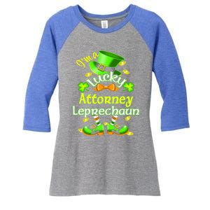 I'm A Lucky Attorney St Patrick's Leprechaun Costume Gift Women's Tri-Blend 3/4-Sleeve Raglan Shirt