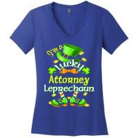 I'm A Lucky Attorney St Patrick's Leprechaun Costume Gift Women's V-Neck T-Shirt