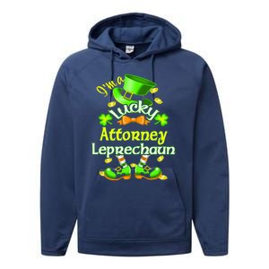 I'm A Lucky Attorney St Patrick's Leprechaun Costume Gift Performance Fleece Hoodie