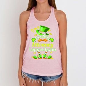 I'm A Lucky Attorney St Patrick's Leprechaun Costume Gift Women's Knotted Racerback Tank