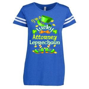 I'm A Lucky Attorney St Patrick's Leprechaun Costume Gift Enza Ladies Jersey Football T-Shirt