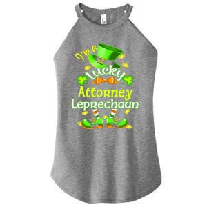 I'm A Lucky Attorney St Patrick's Leprechaun Costume Gift Women's Perfect Tri Rocker Tank