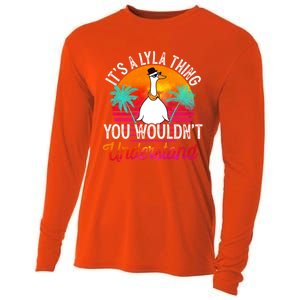 It's A Lyla Thing You Wouldn't Understand Funny Lyla Name Great Gift Cooling Performance Long Sleeve Crew