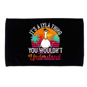 It's A Lyla Thing You Wouldn't Understand Funny Lyla Name Great Gift Microfiber Hand Towel