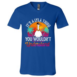 It's A Lyla Thing You Wouldn't Understand Funny Lyla Name Great Gift V-Neck T-Shirt