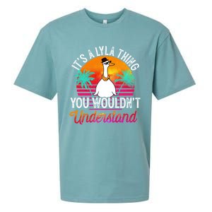 It's A Lyla Thing You Wouldn't Understand Funny Lyla Name Great Gift Sueded Cloud Jersey T-Shirt