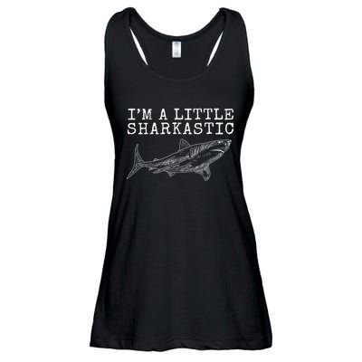 Im A Little Sharkastic Funny Shark Sarcastic Ladies Essential Flowy Tank
