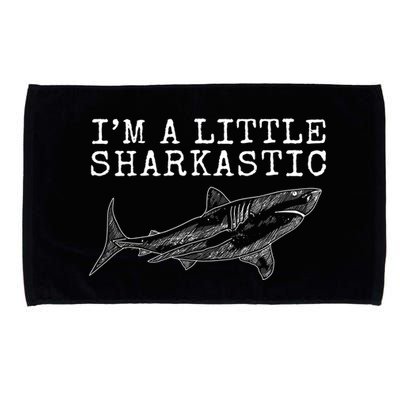 Im A Little Sharkastic Funny Shark Sarcastic Microfiber Hand Towel