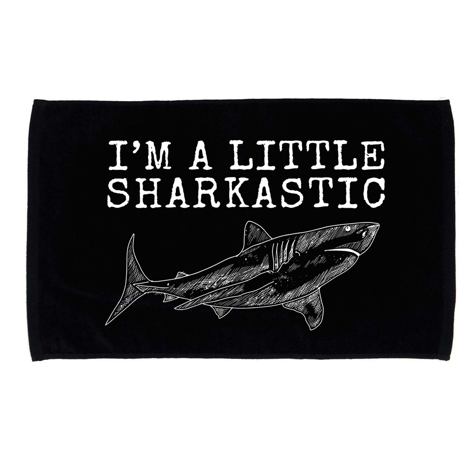 Im A Little Sharkastic Funny Shark Sarcastic Microfiber Hand Towel