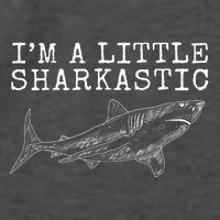 Im A Little Sharkastic Funny Shark Sarcastic Vector Backpack
