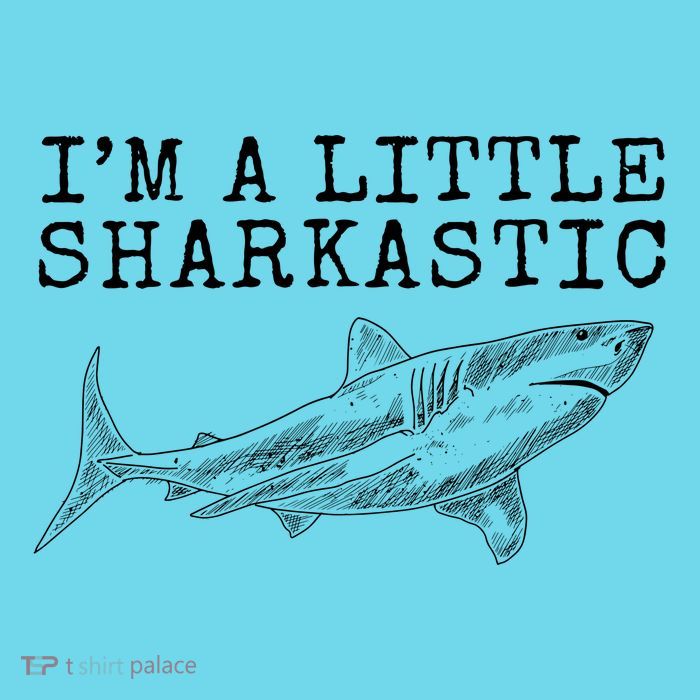 Im A Little Sharkastic Funny Shark Sarcastic Button