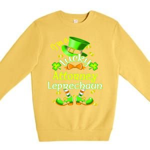 I'm A Lucky Attorney St Patrick's Leprechaun Costume Gift Premium Crewneck Sweatshirt