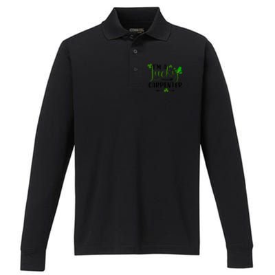 I'm A Lucky Carpenter Funny Matching Family St Patricks Day Funny Gift Performance Long Sleeve Polo