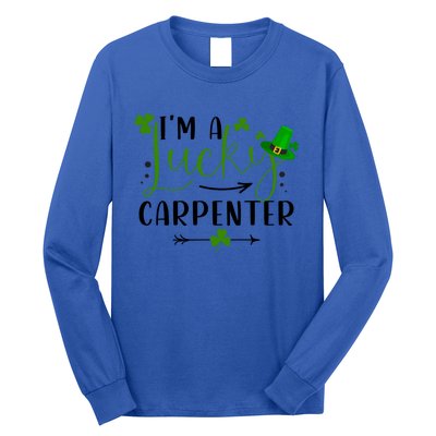 I'm A Lucky Carpenter Funny Matching Family St Patricks Day Funny Gift Long Sleeve Shirt