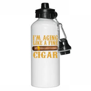 Im Aging Like A Fine Cigar Funny Fathers Day Dad Gift Idea Gift Aluminum Water Bottle