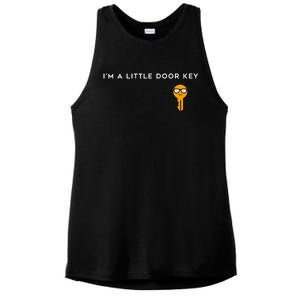 IM A Little Door Key Nerdy Bad Dorky Mom Dad Funny Costume Ladies PosiCharge Tri-Blend Wicking Tank