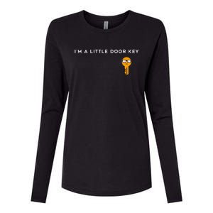 IM A Little Door Key Nerdy Bad Dorky Mom Dad Funny Costume Womens Cotton Relaxed Long Sleeve T-Shirt