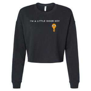 IM A Little Door Key Nerdy Bad Dorky Mom Dad Funny Costume Cropped Pullover Crew