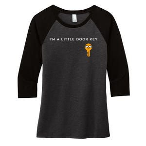 IM A Little Door Key Nerdy Bad Dorky Mom Dad Funny Costume Women's Tri-Blend 3/4-Sleeve Raglan Shirt