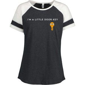 IM A Little Door Key Nerdy Bad Dorky Mom Dad Funny Costume Enza Ladies Jersey Colorblock Tee