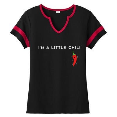 I'm A Little Chili Red Hot Pepper Funny Ladies Halftime Notch Neck Tee