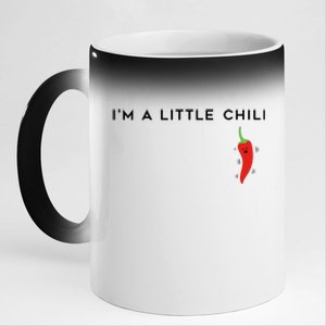 I'm A Little Chili Red Hot Pepper Funny 11oz Black Color Changing Mug