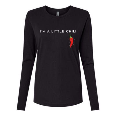 I'm A Little Chili Red Hot Pepper Funny Womens Cotton Relaxed Long Sleeve T-Shirt