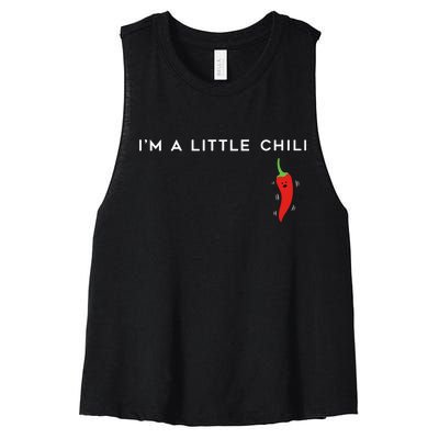 I'm A Little Chili Red Hot Pepper Funny Women's Racerback Cropped Tank