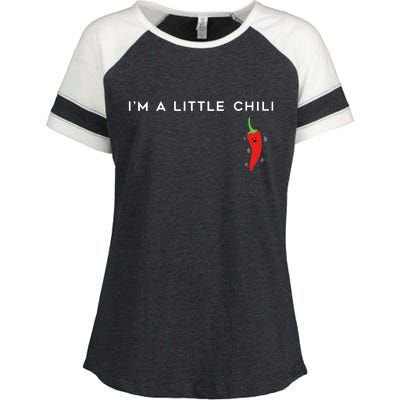 I'm A Little Chili Red Hot Pepper Funny Enza Ladies Jersey Colorblock Tee