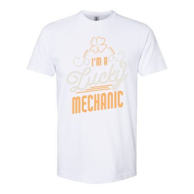 I'm A Lucky Mechanic St Patricks Day Mechanic Gift Softstyle® CVC T-Shirt