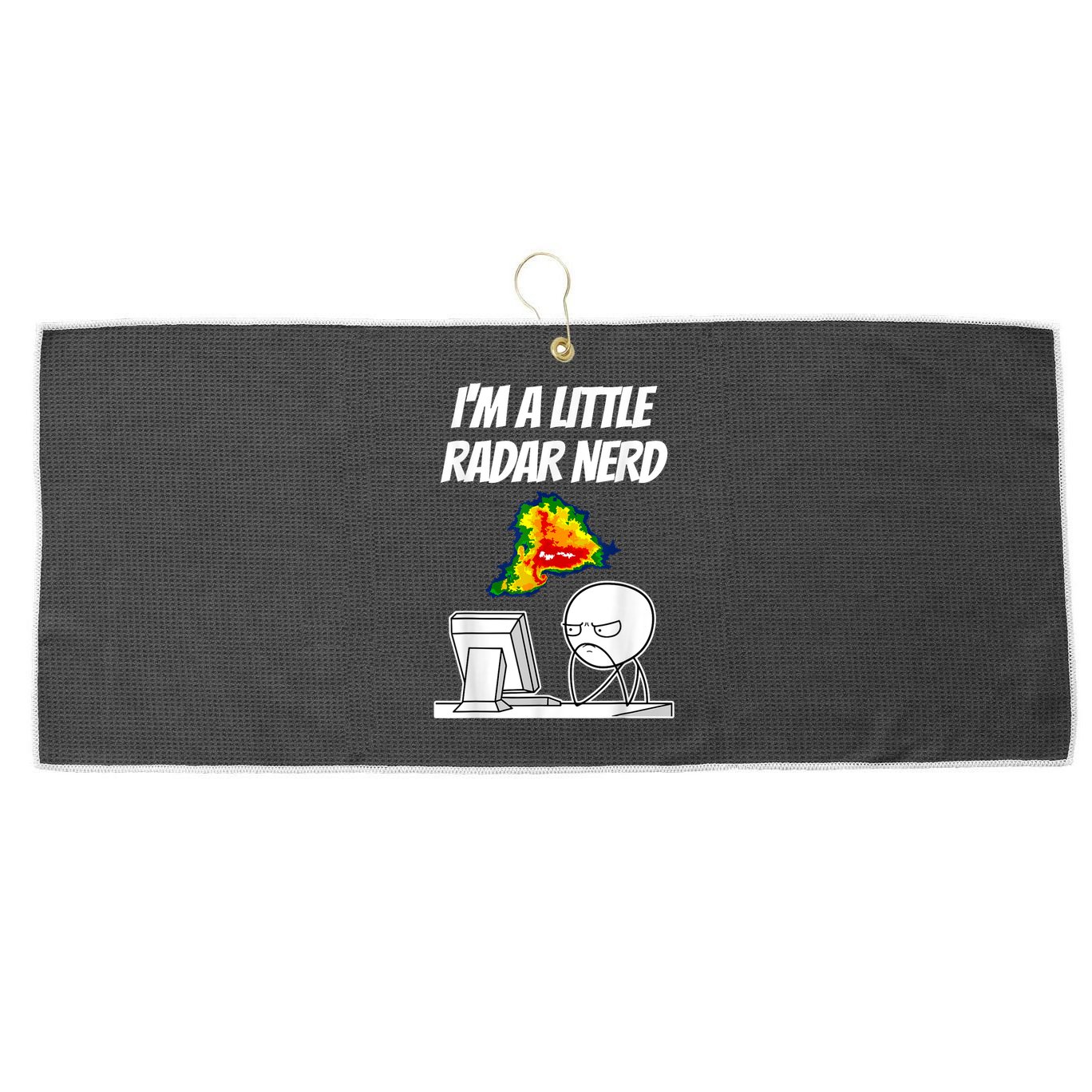 I’M A Little Radar Nerd Large Microfiber Waffle Golf Towel
