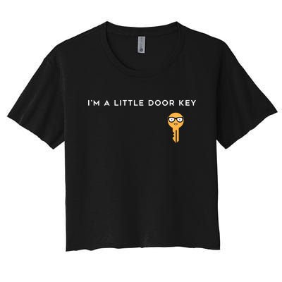 IM A LITTLE DOOR KEY Women's Crop Top Tee