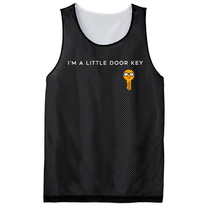 IM A Little Door Key Nerdy Bad Dorky Mom Dad Funny Costume Mesh Reversible Basketball Jersey Tank