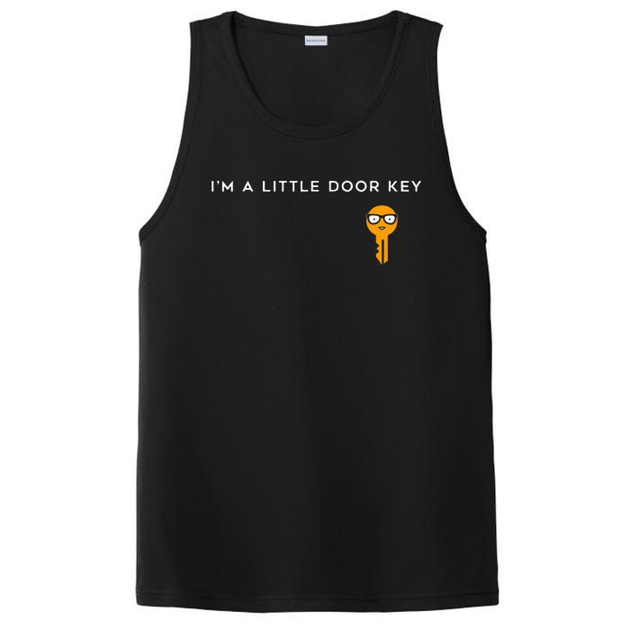 IM A Little Door Key Nerdy Bad Dorky Mom Dad Funny Costume PosiCharge Competitor Tank