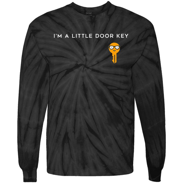 IM A Little Door Key Nerdy Bad Dorky Mom Dad Funny Costume Tie-Dye Long Sleeve Shirt