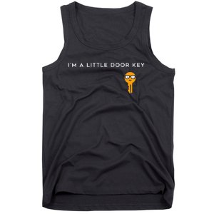 IM A Little Door Key Nerdy Bad Dorky Mom Dad Funny Costume Tank Top