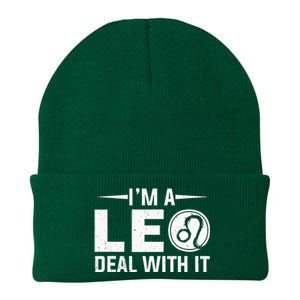 IM A Leo Deal With It Astrology Birthday Zodiac Knit Cap Winter Beanie