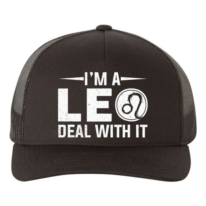 IM A Leo Deal With It Astrology Birthday Zodiac Yupoong Adult 5-Panel Trucker Hat