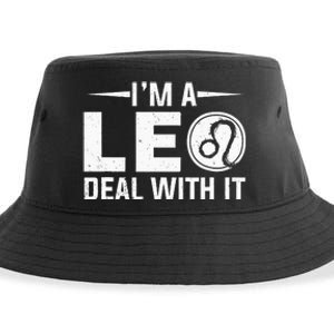 IM A Leo Deal With It Astrology Birthday Zodiac Sustainable Bucket Hat