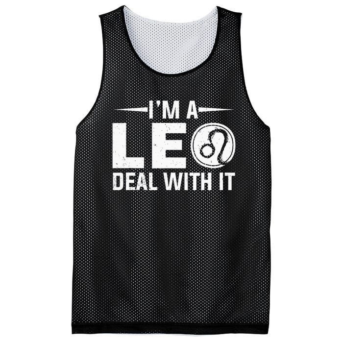 IM A Leo Deal With It Astrology Birthday Zodiac Mesh Reversible Basketball Jersey Tank