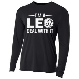 IM A Leo Deal With It Astrology Birthday Zodiac Cooling Performance Long Sleeve Crew