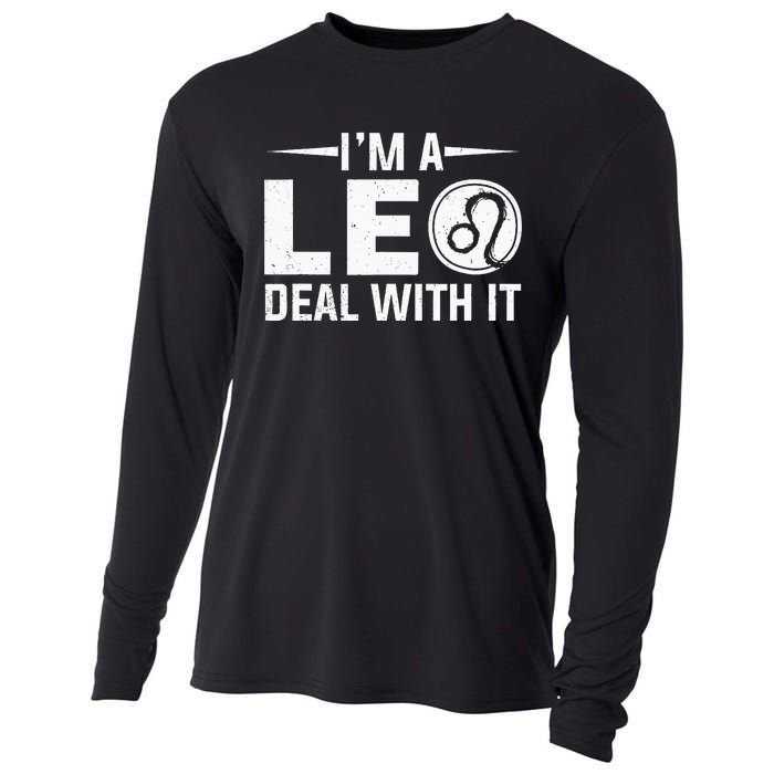 IM A Leo Deal With It Astrology Birthday Zodiac Cooling Performance Long Sleeve Crew