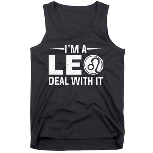 IM A Leo Deal With It Astrology Birthday Zodiac Tank Top