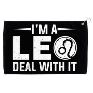 IM A Leo Deal With It Astrology Birthday Zodiac Grommeted Golf Towel