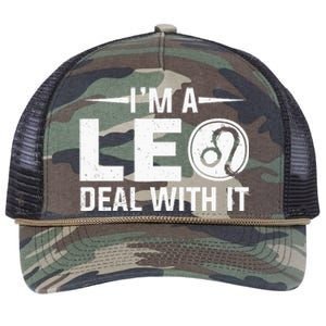 IM A Leo Deal With It Astrology Birthday Zodiac Retro Rope Trucker Hat Cap