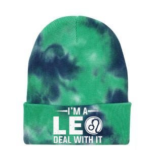 IM A Leo Deal With It Astrology Birthday Zodiac Tie Dye 12in Knit Beanie